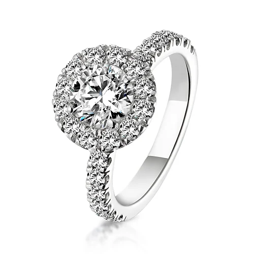 Round Brilliant Cut Diamond Halo Ring