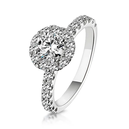 Round Brilliant Cut Diamond Halo Ring