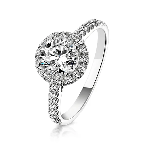 Round Brilliant Cut Diamond Halo Ring